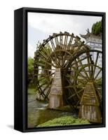 Water Mill in the Old Town, Lijiang, UNESCO World Heritage Site, Yunnan Province, China, Asia-Simon Montgomery-Framed Stretched Canvas