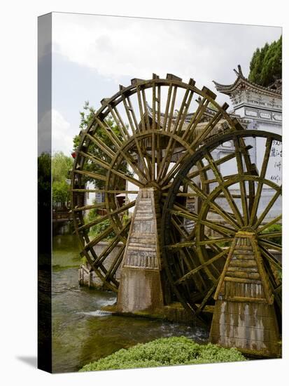 Water Mill in the Old Town, Lijiang, UNESCO World Heritage Site, Yunnan Province, China, Asia-Simon Montgomery-Stretched Canvas
