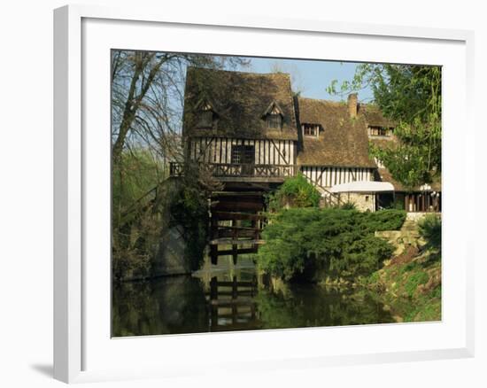 Water Mill on Quiet Stretch of the River Seine, Ande, Eure, Haute Normandie, France-Tomlinson Ruth-Framed Photographic Print