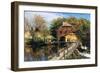 Water mill, Saeby. 1922-Peder Moensted-Framed Giclee Print