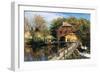 Water mill, Saeby. 1922-Peder Moensted-Framed Giclee Print