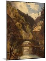 Water Mill, Thiers, France (Oil on Canvas)-Pierre Etienne Theodore Rousseau-Mounted Giclee Print