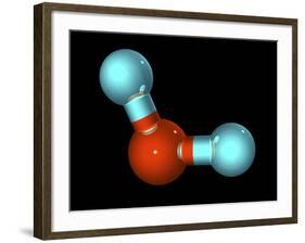 Water, Molecular Model-Laguna Design-Framed Photographic Print