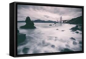 Water Movement at Marshall Beach - Golden Gate Bridge, San Francisco-Vincent James-Framed Stretched Canvas