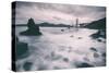 Water Movement at Marshall Beach - Golden Gate Bridge, San Francisco-Vincent James-Stretched Canvas