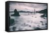 Water Movement at Marshall Beach - Golden Gate Bridge, San Francisco-Vincent James-Framed Stretched Canvas