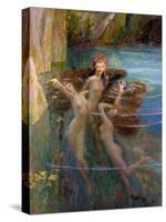 Water Nymphs, 1927-Gaston Bussiere-Stretched Canvas