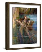 Water Nymphs, 1927-Gaston Bussiere-Framed Giclee Print