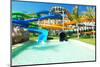 Water Park in Tropical Resort-haveseen-Mounted Photographic Print