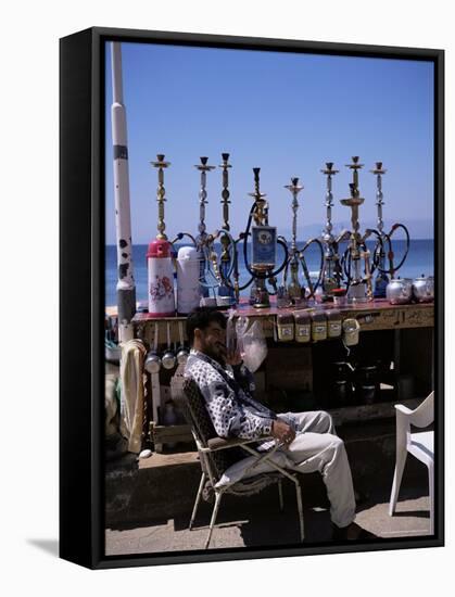 Water Pipes, Red Sea Public Beach, Aqaba, Jordan, Middle East-Christopher Rennie-Framed Stretched Canvas