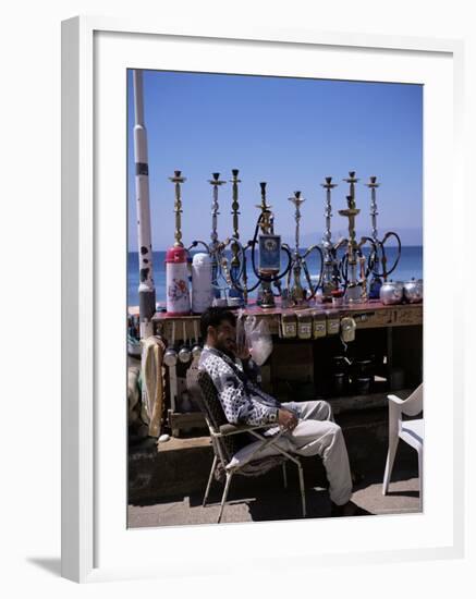 Water Pipes, Red Sea Public Beach, Aqaba, Jordan, Middle East-Christopher Rennie-Framed Photographic Print