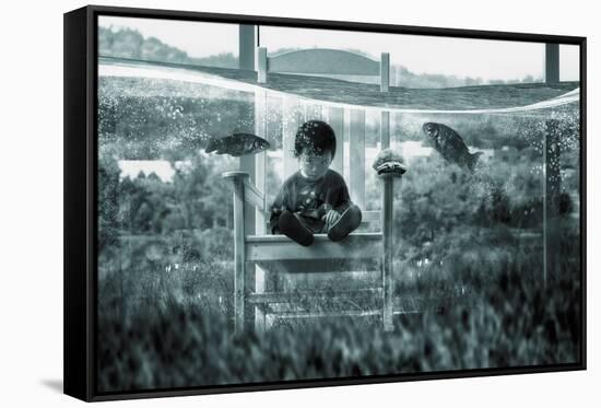 Water Playground-Dimas Awang-Framed Stretched Canvas