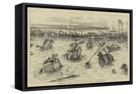 Water Polo at Hunter's Quay, Scotland-William Ralston-Framed Stretched Canvas