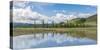 Water pond and fir trees in White Lake National Park, Tariat district, North Hangay province, Mongo-Francesco Vaninetti-Stretched Canvas