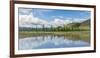 Water pond and fir trees in White Lake National Park, Tariat district, North Hangay province, Mongo-Francesco Vaninetti-Framed Photographic Print