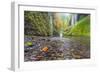 Water Pours from the Walls of Eagle Creek Canyon after a Recent Rainstorm, in Oregon-Ben Coffman-Framed Photographic Print