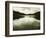 Water Reflecting Bordering Trees and Sky-Jan Lakey-Framed Photographic Print