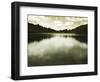 Water Reflecting Bordering Trees and Sky-Jan Lakey-Framed Photographic Print