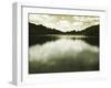 Water Reflecting Bordering Trees and Sky-Jan Lakey-Framed Photographic Print