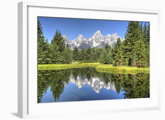 Water Reflection of the Teton Range-Richard Maschmeyer-Framed Premium Photographic Print