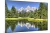 Water Reflection of the Teton Range-Richard Maschmeyer-Mounted Premium Photographic Print