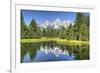 Water Reflection of the Teton Range-Richard Maschmeyer-Framed Photographic Print