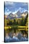 Water Reflection of the Teton Range-Richard Maschmeyer-Stretched Canvas