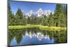 Water Reflection of the Teton Range-Richard Maschmeyer-Mounted Premium Photographic Print