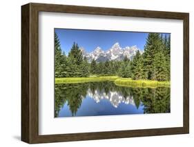 Water Reflection of the Teton Range-Richard Maschmeyer-Framed Photographic Print