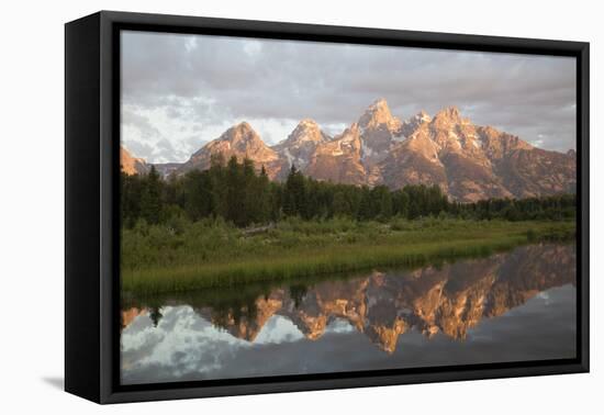 Water Reflections of the Teton Range-Richard Maschmeyer-Framed Stretched Canvas