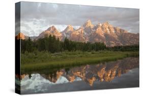 Water Reflections of the Teton Range-Richard Maschmeyer-Stretched Canvas