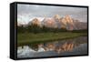 Water Reflections of the Teton Range-Richard Maschmeyer-Framed Stretched Canvas