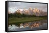 Water Reflections of the Teton Range-Richard Maschmeyer-Framed Stretched Canvas