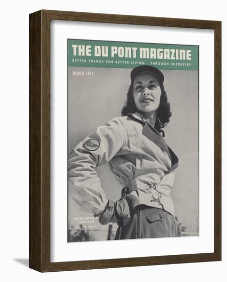 Water-Repellent Garments, Front Cover of 'The Du Pont Magazine', March 1941-null-Framed Giclee Print