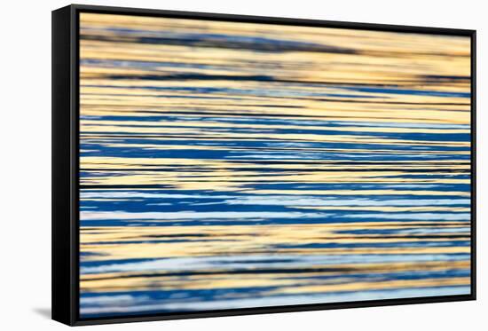 Water Ripples at Sunset, Inle Lake, Shan State, Myanmar-Keren Su-Framed Stretched Canvas