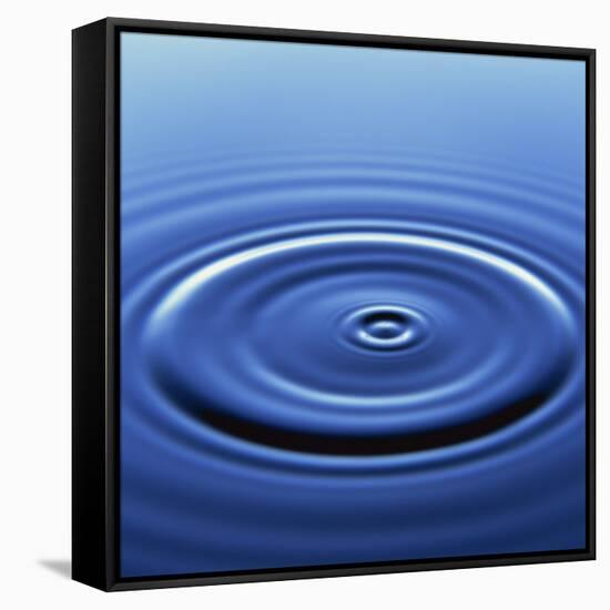 Water Ripples from Droplet-Roy Rainford-Framed Stretched Canvas