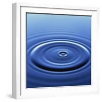 Water Ripples from Droplet-Roy Rainford-Framed Photographic Print