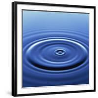 Water Ripples from Droplet-Roy Rainford-Framed Photographic Print