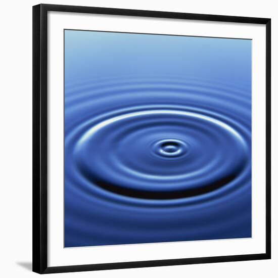 Water Ripples from Droplet-Roy Rainford-Framed Photographic Print