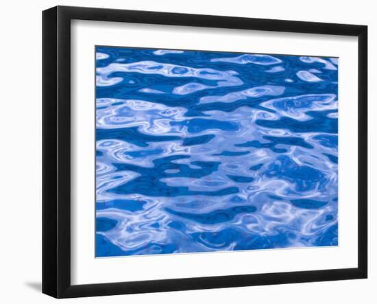 Water Ripples in Swimming Pool, Grande Terre, Guadaloupe, Caribbean-Walter Bibikow-Framed Premium Photographic Print