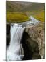 Water Running from Glacier and Waterfall, Iceland-Tom Norring-Mounted Photographic Print