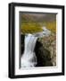 Water Running from Glacier and Waterfall, Iceland-Tom Norring-Framed Photographic Print