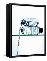 Water Running Out of a Plastic Bottle-Hermann Mock-Framed Stretched Canvas