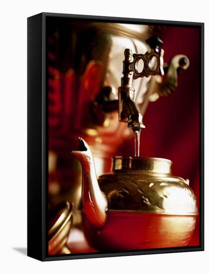 Water Running out of Samovar into a Pot-Michael Boyny-Framed Stretched Canvas