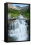 Water Rushing Down Alpine Stream, Logan Pass, Glacier National Park-Thomas Lazar-Framed Stretched Canvas