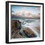 Water Rushing over Golden Sand-Trigger Image-Framed Photographic Print