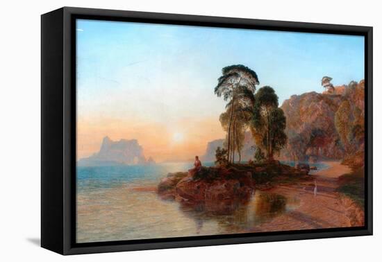 Water Scene, 1858-Thomas Danby-Framed Stretched Canvas