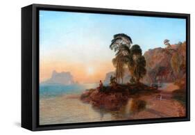 Water Scene, 1858-Thomas Danby-Framed Stretched Canvas