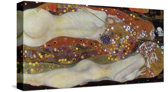Water Serpents II, 1907-Gustav Klimt-Stretched Canvas