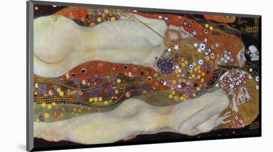 Water Serpents II, 1907-Gustav Klimt-Mounted Art Print